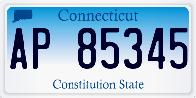 CT license plate AP85345