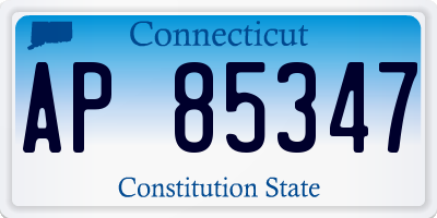CT license plate AP85347