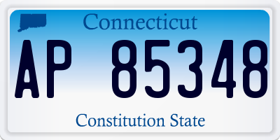 CT license plate AP85348