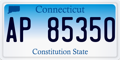 CT license plate AP85350