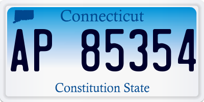 CT license plate AP85354