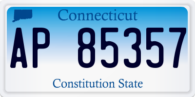 CT license plate AP85357