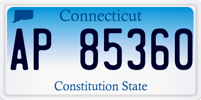 CT license plate AP85360