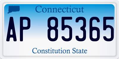 CT license plate AP85365