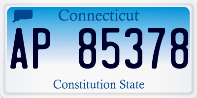 CT license plate AP85378