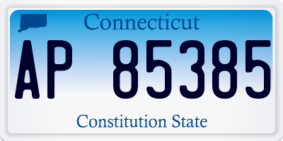 CT license plate AP85385