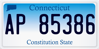 CT license plate AP85386