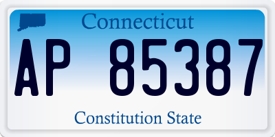 CT license plate AP85387