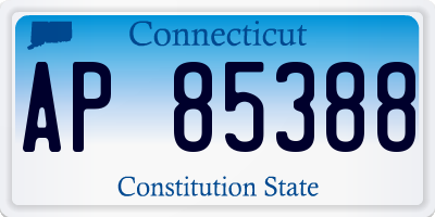 CT license plate AP85388