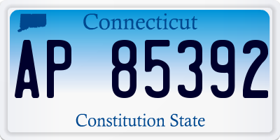 CT license plate AP85392