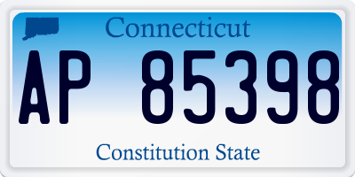 CT license plate AP85398