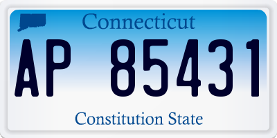 CT license plate AP85431
