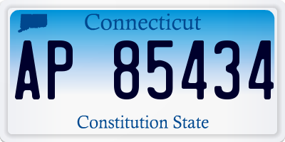 CT license plate AP85434