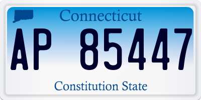 CT license plate AP85447