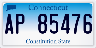 CT license plate AP85476