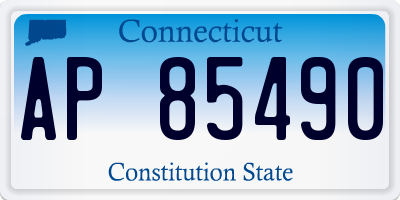 CT license plate AP85490