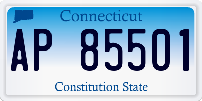 CT license plate AP85501