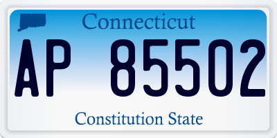 CT license plate AP85502