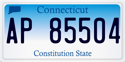 CT license plate AP85504