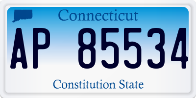 CT license plate AP85534