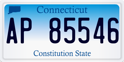 CT license plate AP85546