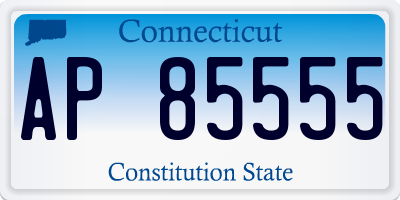 CT license plate AP85555