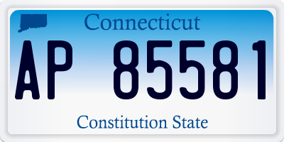 CT license plate AP85581