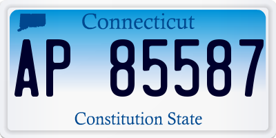 CT license plate AP85587