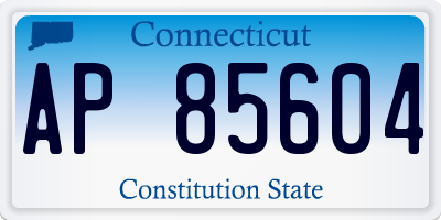 CT license plate AP85604