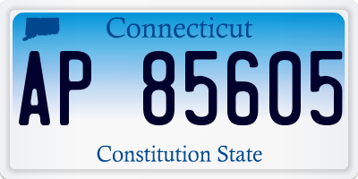 CT license plate AP85605