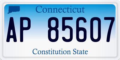 CT license plate AP85607