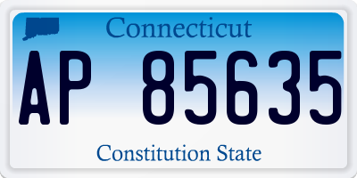CT license plate AP85635