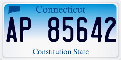 CT license plate AP85642