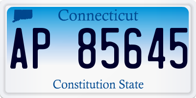 CT license plate AP85645