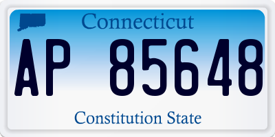 CT license plate AP85648