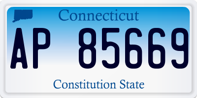 CT license plate AP85669