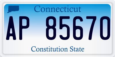 CT license plate AP85670