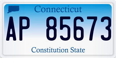 CT license plate AP85673