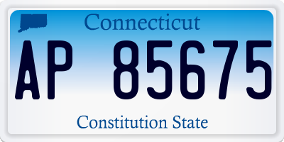 CT license plate AP85675