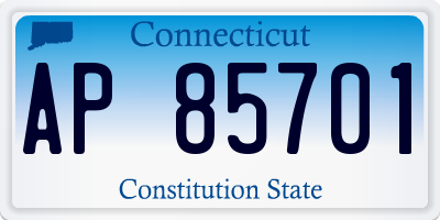 CT license plate AP85701