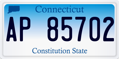 CT license plate AP85702
