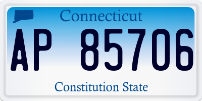 CT license plate AP85706