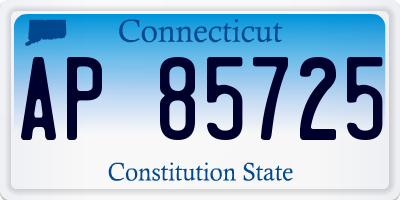 CT license plate AP85725