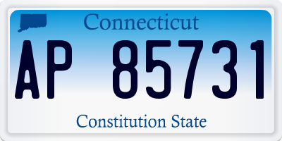 CT license plate AP85731