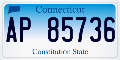 CT license plate AP85736