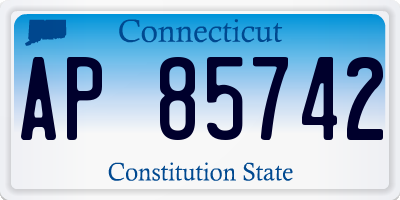 CT license plate AP85742