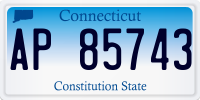 CT license plate AP85743