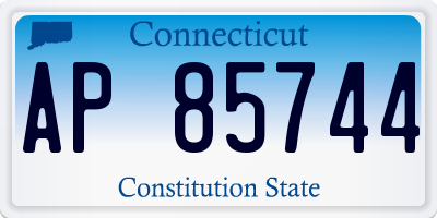 CT license plate AP85744