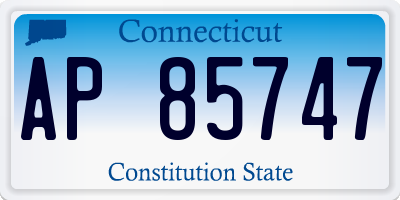 CT license plate AP85747