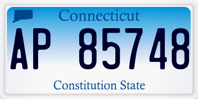 CT license plate AP85748